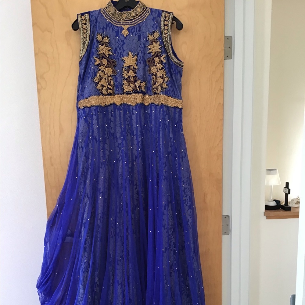 Brand new royal blue Anarkali
